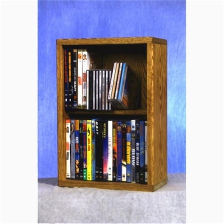 Wood Shed Solid Oak 2 Row Dowel CD-DVD Cabinet Tower 215-12 Combo
